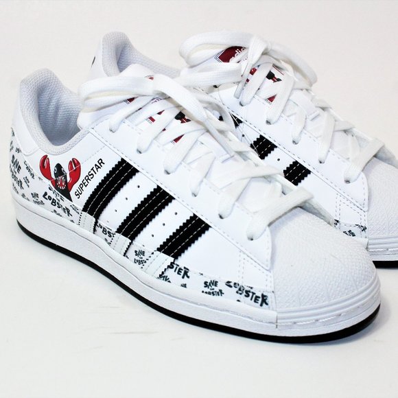 Adidas Superstar x PHILIP COLBERT "Save the Lobster" Art White / Red  Men's 5.5 - Picture 2 of 11